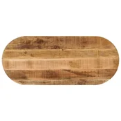 Stolna ploca 100x40x3,8 cm ovalna od masivnog grubog drva manga
