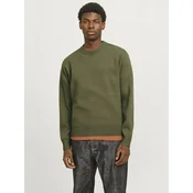 JACK & JONES Muški džemper 12261852, Maslinasti
