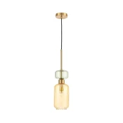 Luster na kablu MOLLY 1xE14/40W/230V precnik 12 cm zlatna/narandžasta/zelena