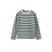 MANGO KIDS Pulover WALLY temno zelena / bela