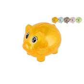 Teddies Banka za prašičke iz prozorne plastike 10cm mešanica barv v škatli 11x9cm