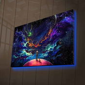 WALLXPERT Slika na platnu sa LED osvetljenjem NASA 011