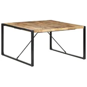 shumee Jedilna miza 140x140x75 cm robusten mangov les