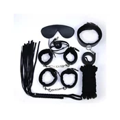 Set crnih kožnih BDSM igracaka C80689-1