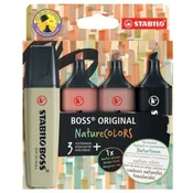 Stabilo Označevalnik Boss Original Nature Colors set, 4 barve