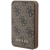 Guess Powerbank 15W GUPB5LP4GEGW 5000mAh brown 4G Leather Metal Logo (GUPB5LP4GEGW)