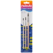 Nebulo: 3-delni komplet čopičev z naravnim lesenim ročajem (4-6-10)