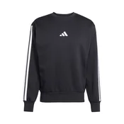 ADIDAS SPORTSWEAR Športna majica ESSENTIALS THREE STRIPES FLEECE črna/bela