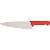 Kuhinjski nož, ergonomski rdeč ročaj, zelo kakovosten izdelek, dolžina rezila 260 mm, Giesser Messer