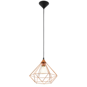 EGLO viseča stropna svetilka Tarbes D32,5 cm bakrene barve 94194