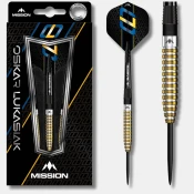 Steeldart puščice MISSION/Oskar Lukasiak/Black-Gold