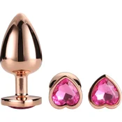 Dream Toys KOMPLET ANALNIH ČEPOV Gleaming Love Rose Gold