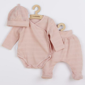 3-delni dojenčkasti komplet za porodnišnico New Baby I AM roza 56 (0 - 3 mes)