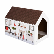 XL-kucica za macke Home s daskom za grebanje - Zima - D 58 x Š 36 x V 41 cm