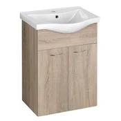 AQUALINE AQUALINE KERAMIA FRESH Umyvadlová omarica 60cm, platinasti hrast MDF/lamino