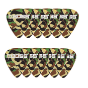 DRSALICA-TRZALICA Boss BPK-12-CT Celluloid Pick Thin Camo 12 Pack
