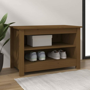 Klupa za cipele boja meda 70 x 38 x 45,5 cm od masivne borovine