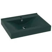 Luksuzni umivaonik mat tamnozeleni 60 x 46 cm keramicki