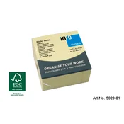 Kocka samolepilnih lističev pastel rumena  75 x 75 400l 5820-01