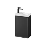 Cersanit S801-569 - Viseča kopalniška omarica z umivalnikom MILLE 40x22 cm črna