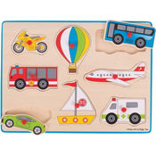 Bigjigs Toys Vstavljive sestavljanke Vozila