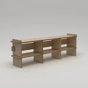 Hanah Home TV Komoda Lucis, 220x70x38cm, Smede boje