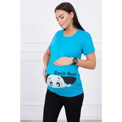marka niezdefiniowana Maternity blouse Guck turquoise