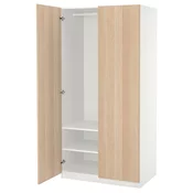 PAX / FORSAND Garderober, bela/belo b. im. hrastovine, 100x60x201 cm