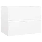 Vidaxl Omarica za umivalnik bela 60x38,5x45 cm inženirski les