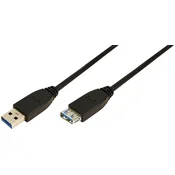 LOGILINK LogiLink USB kabel USB 3.2 gen. 1 (USB 3.0) USB-A vtič\, USB-A vtičnica 3.00 m črna, (20415777)