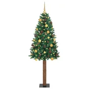 Vidaxl Ožja jelka med 300 LED Zelena 210 cm PVC in trden bor