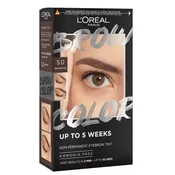 Barva za obrvi LOréal Brow Color temno rjava, učinek do 5 tednov