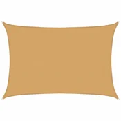 Vidaxl Senčno jadro 160 g/m2 pravokotno peščeno 3x4 m HDPE