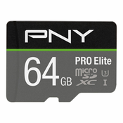 PNY PRO Elite 64 GB MicroSDXC UHS-I Class 10 spominska kartica