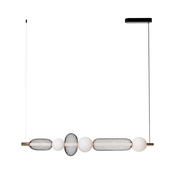 MAXLIGHT P0593 - LED luster na sajli BORA LED/29W/230V bela/crna
