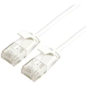 ROLINE Roline 21.15.0980 RJ45 omrežni kabel\, Patch kabel CAT 6a U/UTP 0.50 m bela 1 kos, (20420407)