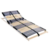vidaXL Lamelni podstavek Rjava 90 x 190 cm Les in plastika