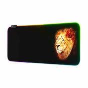 MG Lion RGB podloga za miško 80 x 30 cm, črna