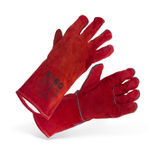 NEW Zaščitne varilne rokavice iz goveje kože rdeče barve