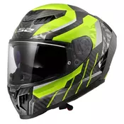 Karbonska kaciga za motor LS2 Dragon Trax (FF807), žuta/crna