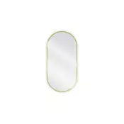 Mexen Loft ovalno kopalniško ogledalo 90 x 45 cm, zlati okvir - 9851-090-045-000-50