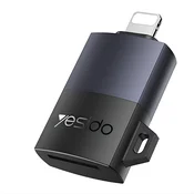 Citac kartica Yesido GS38 Lightning za TF / MicroSD kartice - sivi