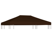 vidaXL Streha za paviljon 310 g/m2 3x4 m rjava