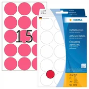 HERMA Multi-purpose labels/colour dots O 32 mm round luminous red paper matt hand inscription 360 pcs.