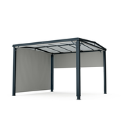 Blumfeldt Pantheon Cortina Solid Sky Pergola 3x3 | odporna na vremenske vplive | prašno lakirana | stranske plošče