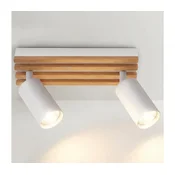 Brilagi - Plafonsko spot svetlo SELE WOOD 2xGU10/30W/230V bela/drvo