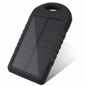 Solarni 2x USB powerbank 5000mAh 1x microUSB + LED svetilka