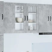 vidaXL Stenska kuhinjska omarica z vrati Betonsko siva 80 x 31 x 80 cm