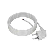 5 m priključni kabel s kotnim Uni-Schuko vtičem 250 V 16 A 3 x 0,75 mm2 OMY PP-50 bel W-97161