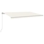 Vidaxl Ročno zložljiva tenda 500x300 cm krem